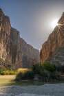 USA, Texas, Big Bend National Park. Landscape with Rio Grande River and Santa Elena Canyon. Art Print